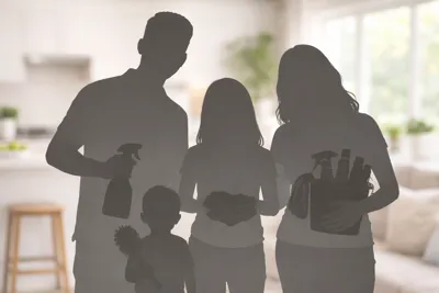 The Guerra family, founders of Los Guerra Cleaning